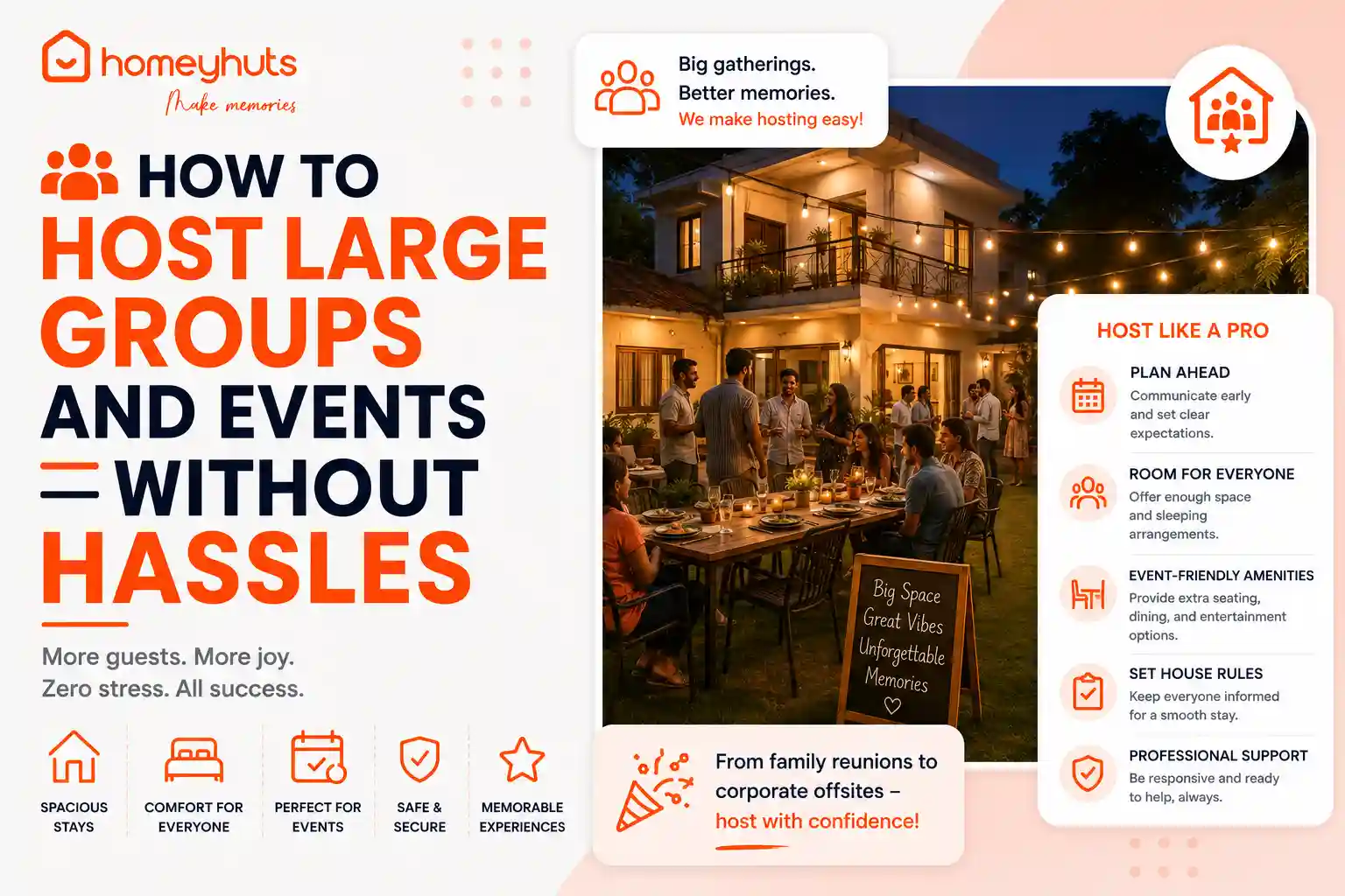 How to Host Large Groups and Events Without Hassles