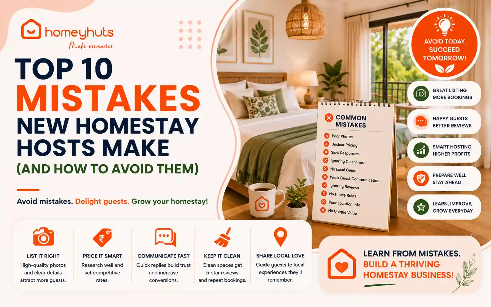 Top 10 Mistakes New Homestay Hosts Make (And How to Avoid Them)
