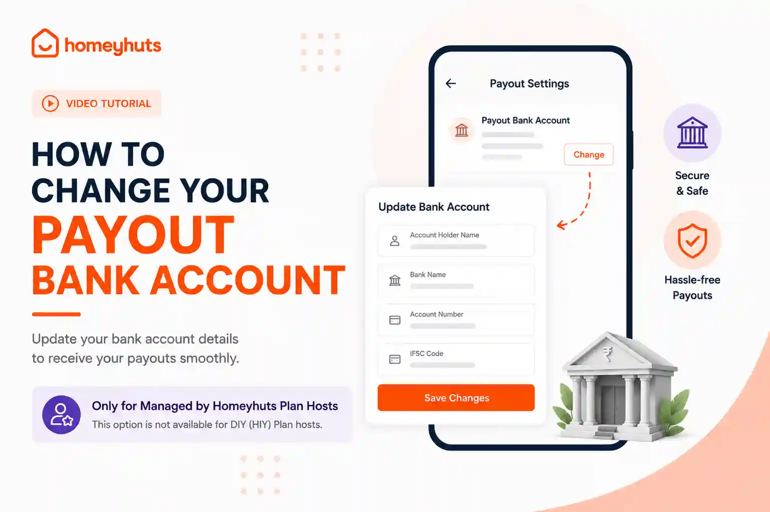 How to Change Your Payout Bank Account (Managed by Homeyhuts Hosts)