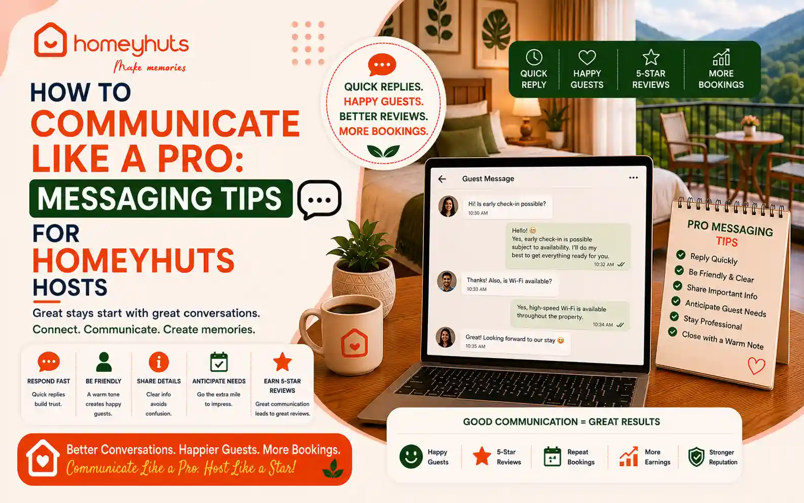 How to Communicate Like a Pro: Messaging Tips for Homeyhuts Hosts