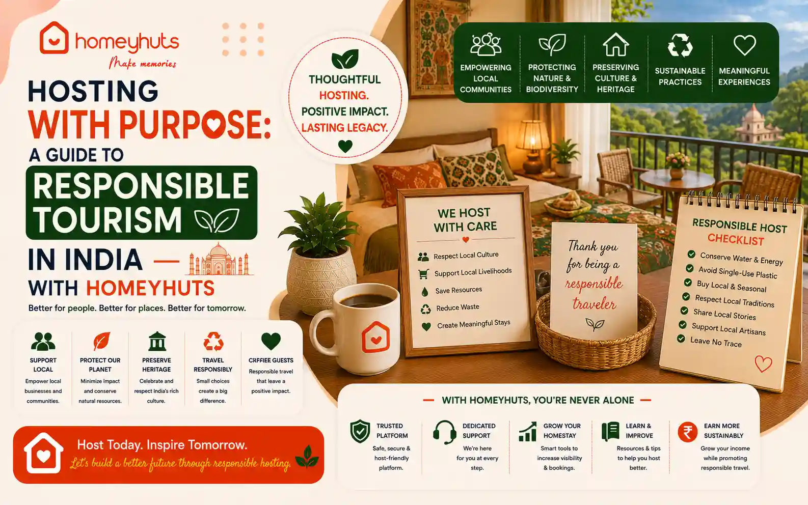 Hosting with Purpose: A Guide to Responsible Tourism in India with Homeyhuts
