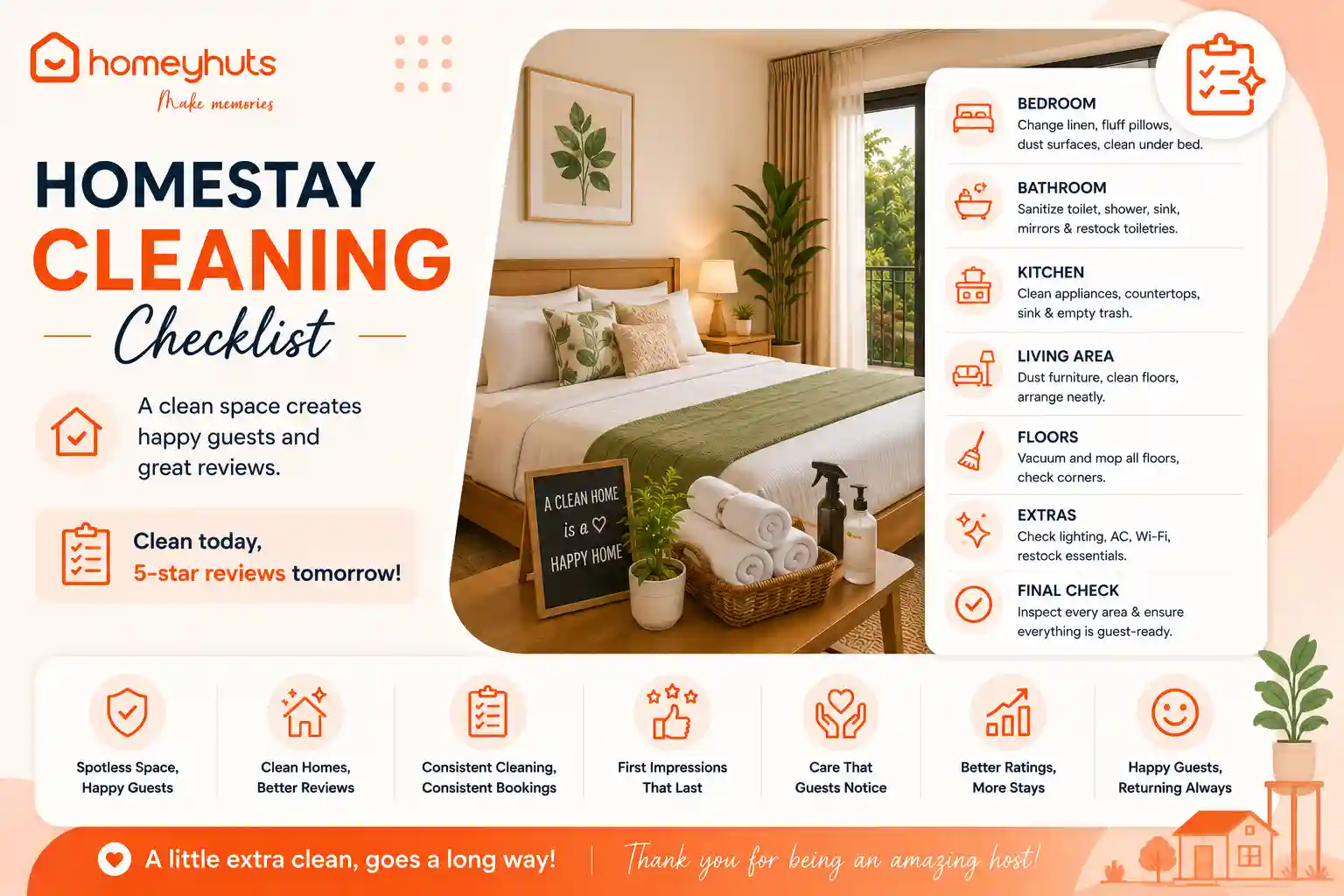 Homestay Cleaning Checklist